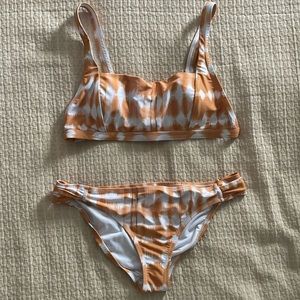 Mustard tie dye bikini large